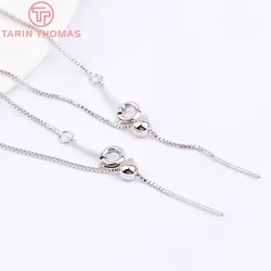 (3812)2PCS Length 45CM Platinum Color Brass Finished Necklace Chain High Quality Jewelry Making Findings Accessories