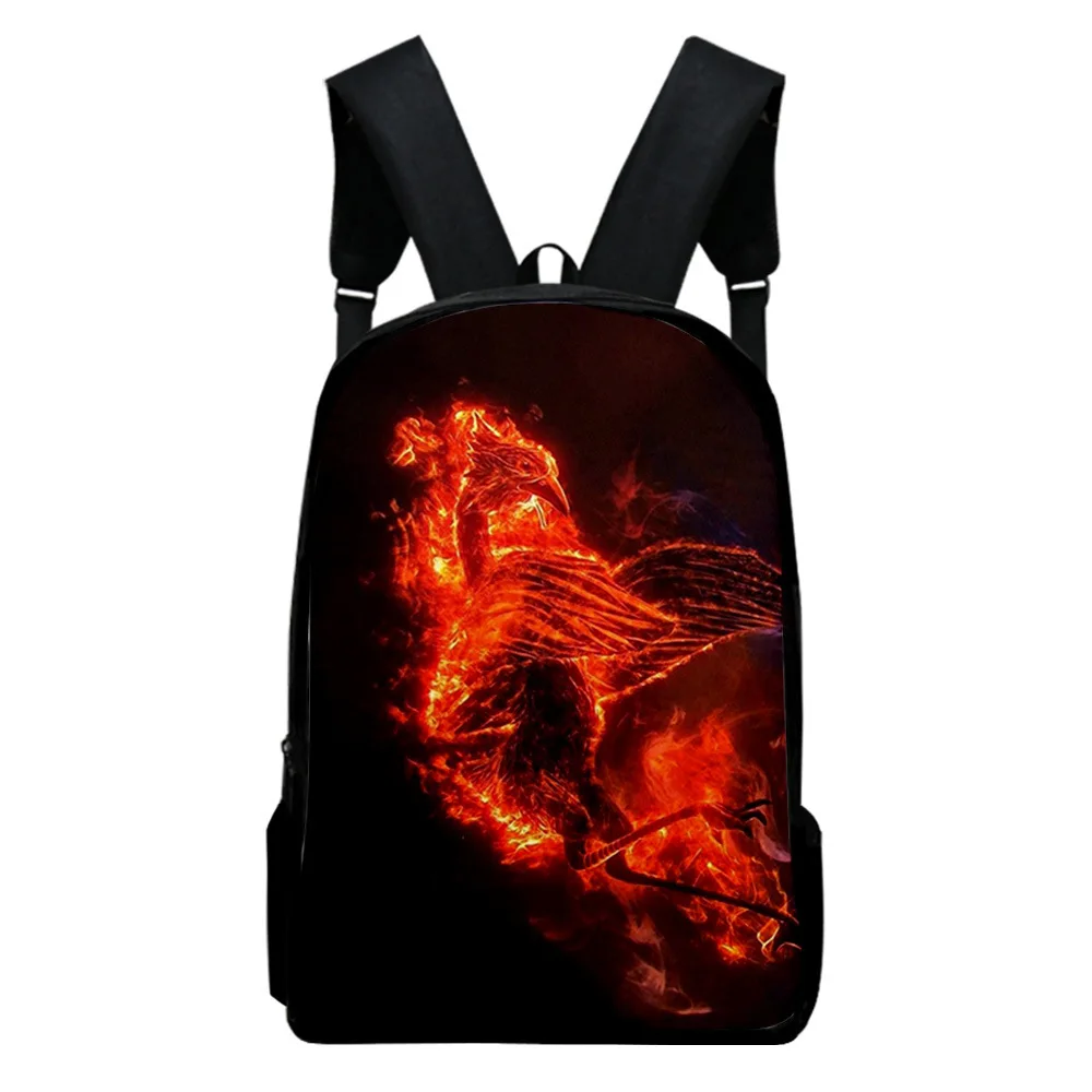 Hip Hop Popular Funny flame Notebook Backpacks pupil School Bags 3D Print Oxford Waterproof Boys/Girls Laptop Backpacks