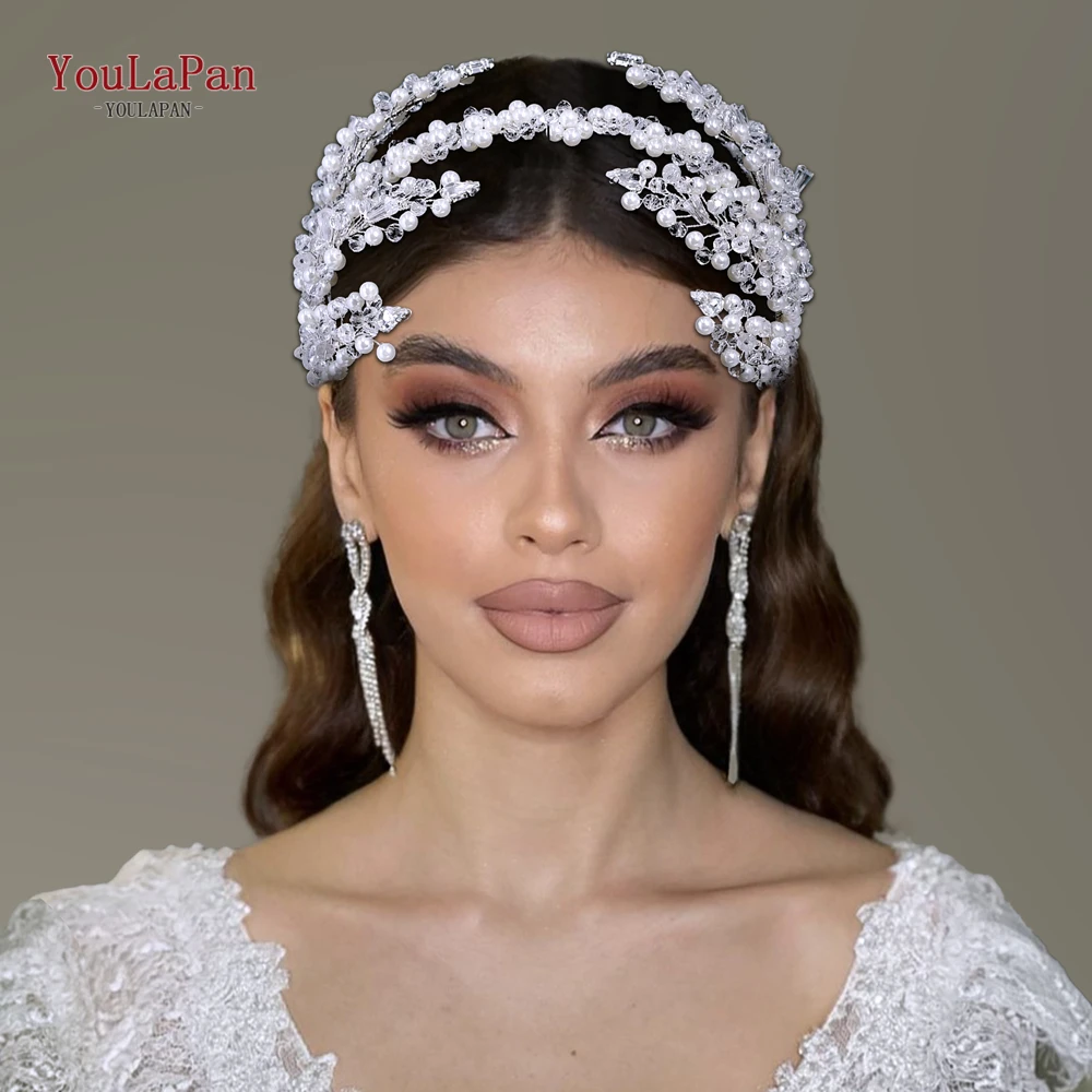 

YouLaPan Luxurious Bridal Wedding Rhinestone Hair Patches Handmade Exquisite Ladies Elegant Banquet Dance Hair Accessories HP742