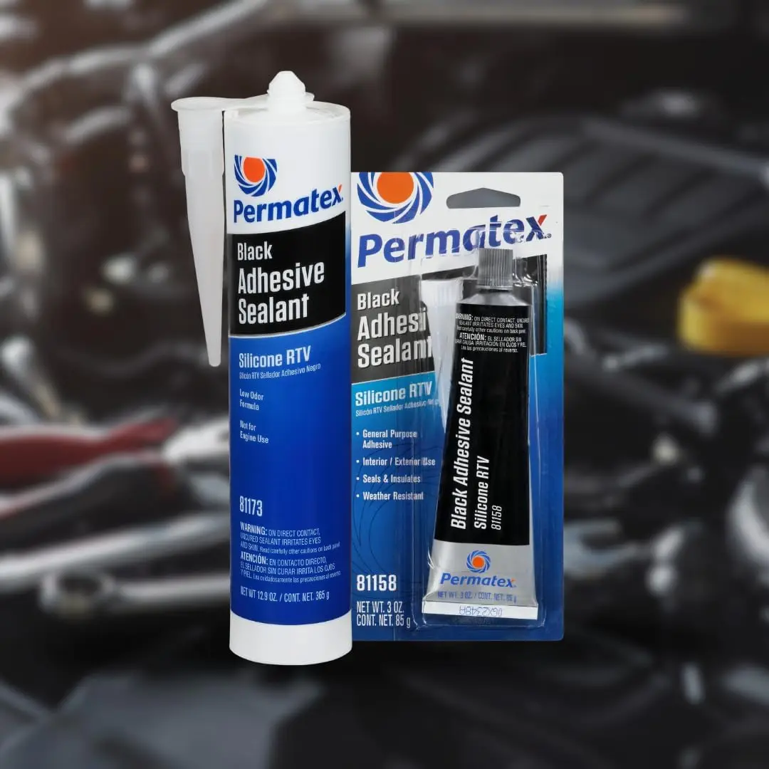 Black Silicone Sealant Adhesive - 3 oz Tube, Waterproof, Flexible, High Temp Resistant for DIY Home Repair & Automotive Use