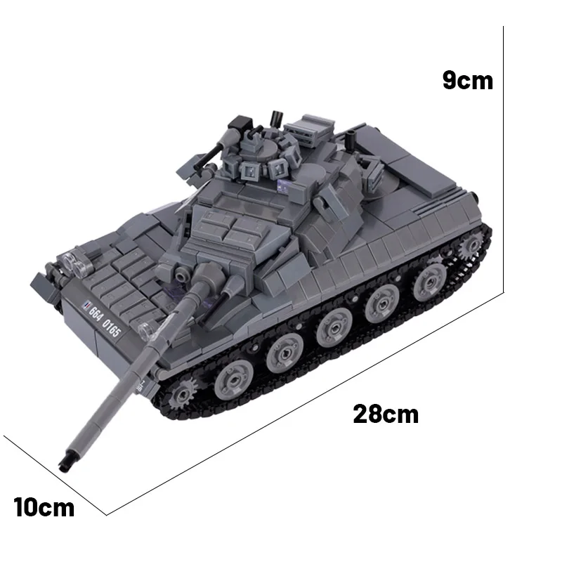 كتل بناء مركبة جنود عسكريين من MOC WW2 موديل رقم AMX 30 B2 نموذج دبابة برينيوس سلاح 98k ملحقات ألعاب أطفال