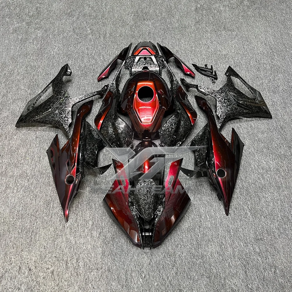 For BMW S 1000 RR 2019-2022 Matte Carbon Fiber Look Fairing Kit ABS Injection Complete Bodywork Panel Motorcycle Plastics Set