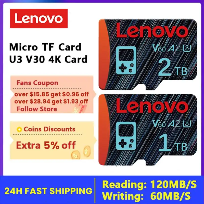 Lenovo 2TB Memory Card 1TB 512GB Micro TF SD Card 256GB SD Memory Card 128GB Storage Cartao De Memoria For Nintendo Switch Ps5