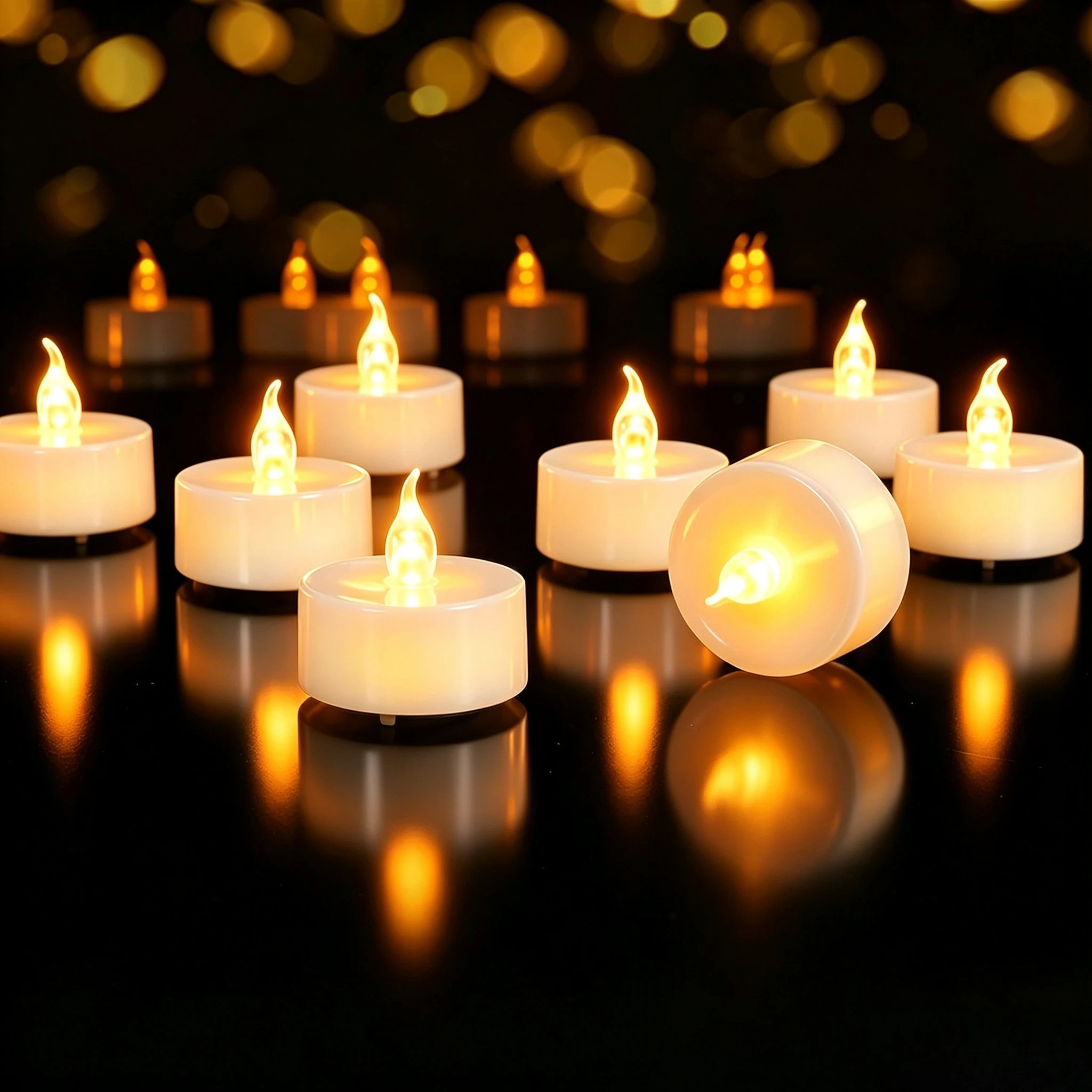 LED Candles 48/24/12 Pack Battery Operated Candles Batteries Lights Candles to Create Warm Ambiance Naturally Flickering Bright