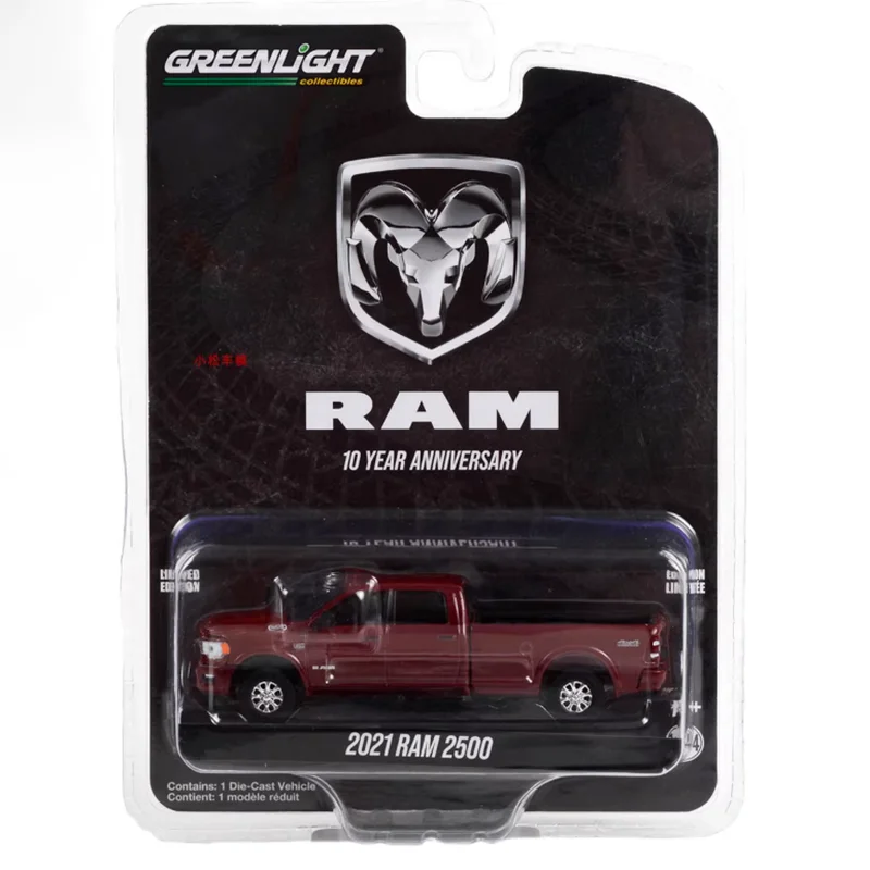 GreenLight 1:64 مقياس 2021 رام 2500 سبيكة سيارة نموذج جمع عرض لعبة مزخرفة هدية