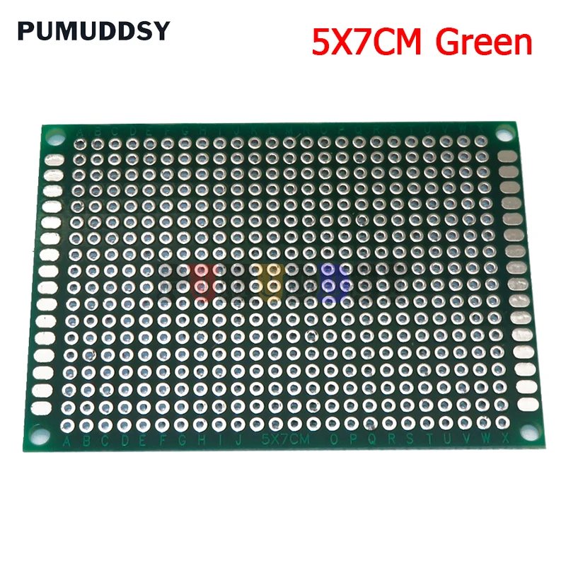 5PCS/Lot 5*7CM Universal Board Breadboard Dual Side Tin Experimental Board Green Oil Fiberglass Board Double-Sided PCB 5x7cm