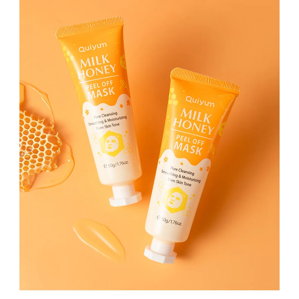 

QUIYUM Milk Honey Peel Off Mask 50g – Deep Cleansing Blackhead Remover Exfoliating Gel Pore Minimizer Hydrating Face Care New