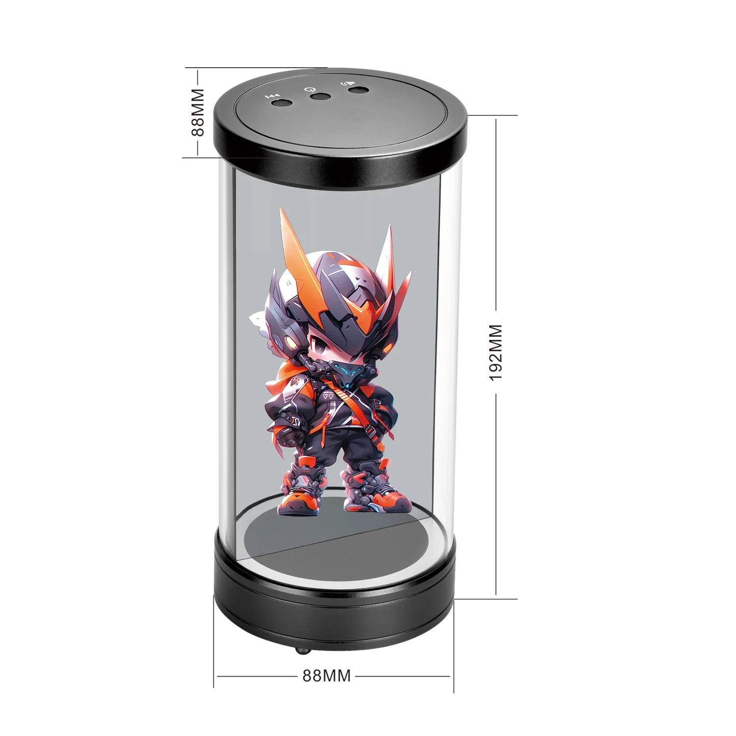 

digital advertising display 5.5-inch LCD screen portable 3D holographic holographic cylindrical box transparent display case