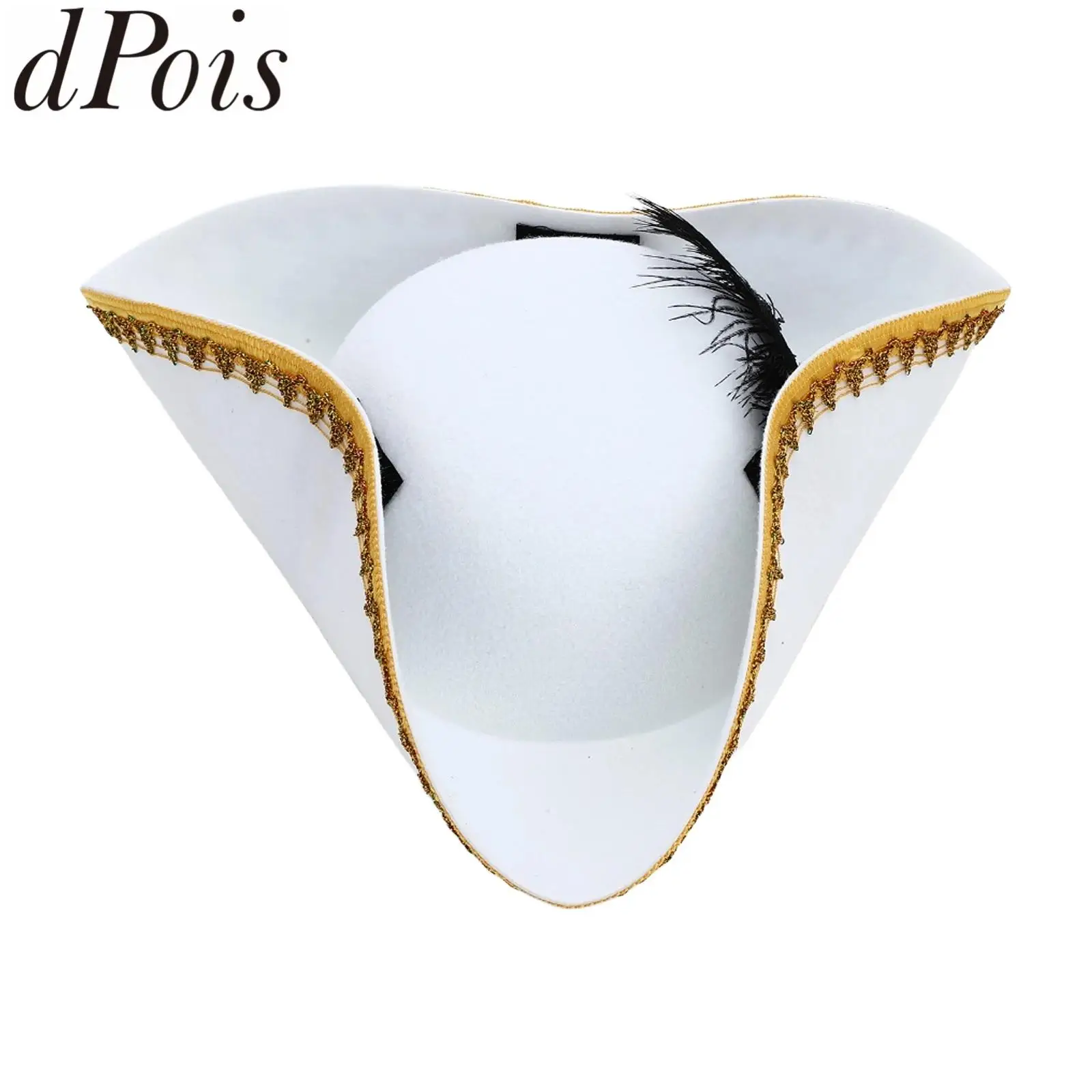 

Halloween Pirate Hat Adult Funny Cosplay Colonial Unique Tricorn Hat Role Play Captain Hat Performance Sun Caps Masquerade Party