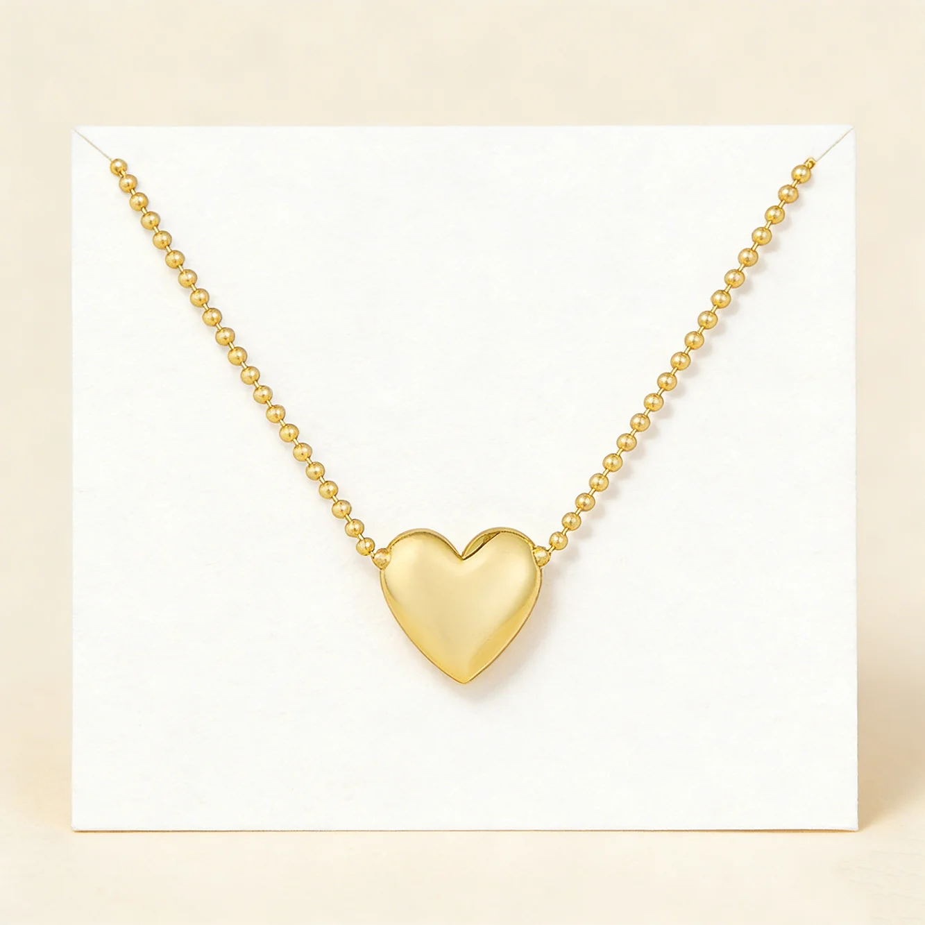 

FULSUN Plain Heart Pendant Necklace 925 Sterling Silver 14K Gold/Rhodium Plated Women's Minimalist Jewelry