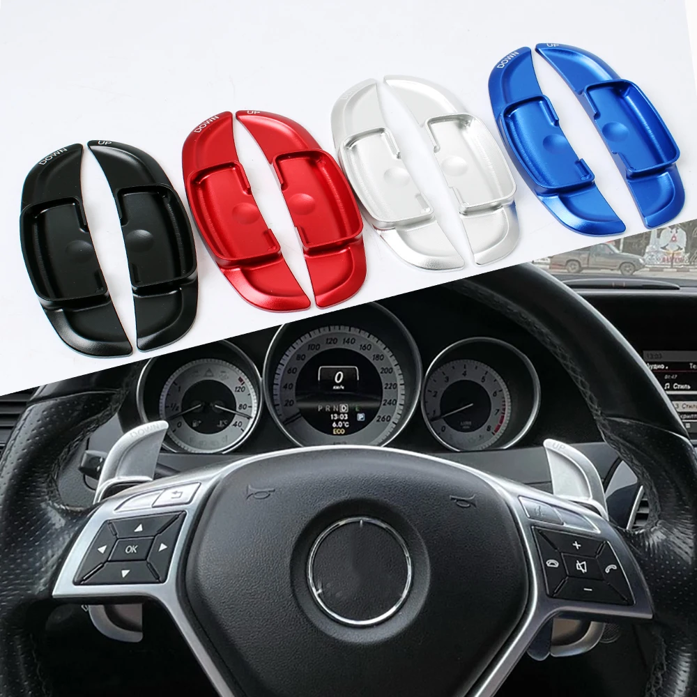 

For Mercedes Benz ML W166 GLK X205 SLK CLA GLA CLS C218 X218 Car Steering Wheel Shifter Paddle Extension DSG Sticker Styling