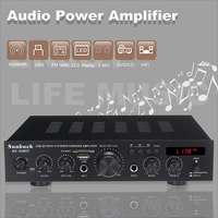 Sunbuck Bluetooth Amplifiers 5 Channel 2000W Home Theater Amplifier FM Radio MP3 Audio HIFI Stereo 3D Sound Surround 2 Mic Input