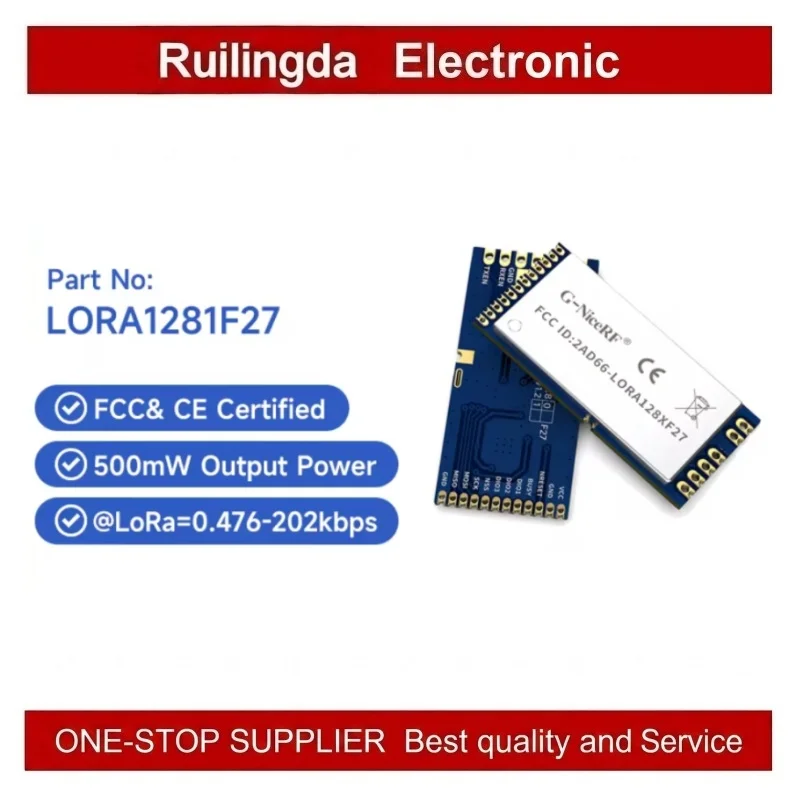 G-NiceRF|  LORA1281F27 SX1281 500mW CE-RED & FCC ID Certified 2.4GHz LoRa Module