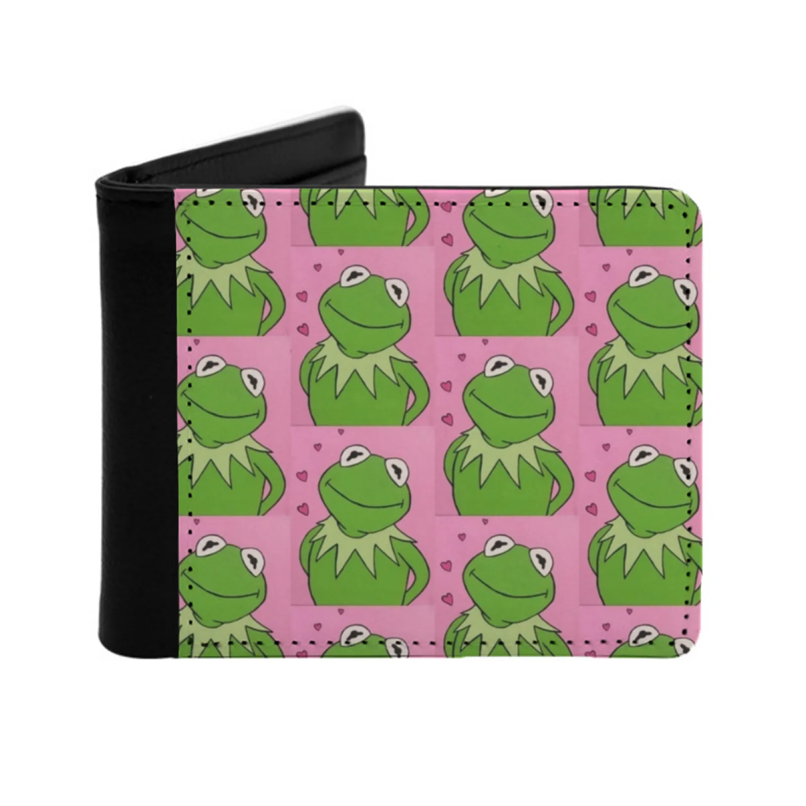 

Wholesome The Frog Short Men's Wallet Multifunction Purse Male Pu Leather Wallet Personalized Print Vintage Multifunction Money