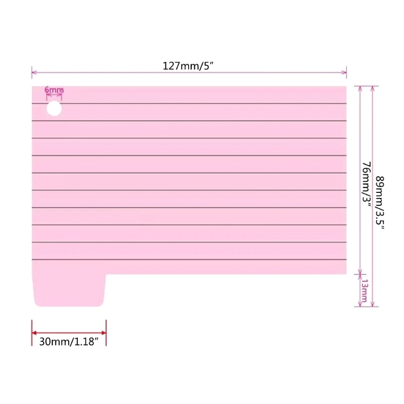 100 tờ Thẻ chỉ mục theo thẻ Thẻ chỉ mục đầy màu sắc Thẻ sửa đổi có dòng kẻ