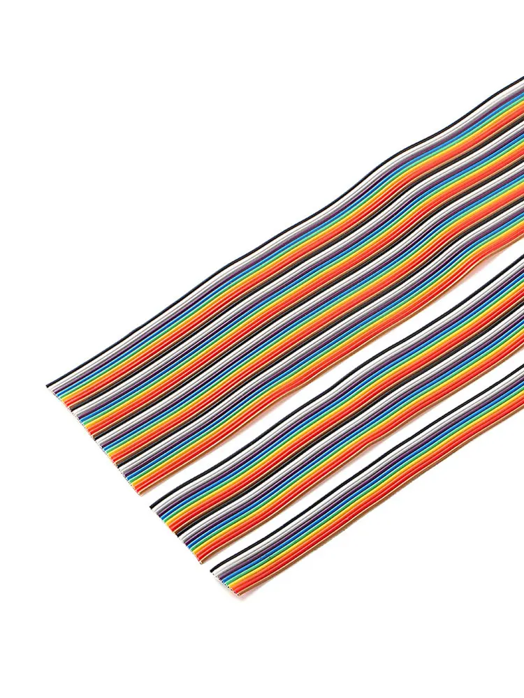 Kabel płaski tęczowy DuPont o długości 1/3/5 metrów, raster 1.27mm, 6/8/10/16/20/26/34/40/50 żył, przewód Rainbow DuPont do złącza FC Dupont 2.54mm IDC — zdjęcie produktu 7