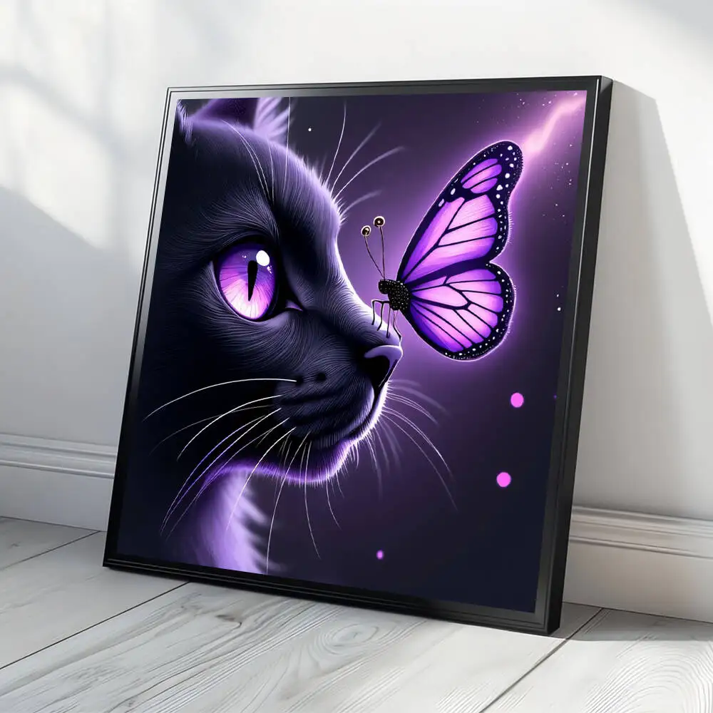 

Huacan 5D алмазная живопись кошка бабочка полная дрель мозаика котенок DIY хобби искусственный алмаз вышивка животное подарок ручной работы