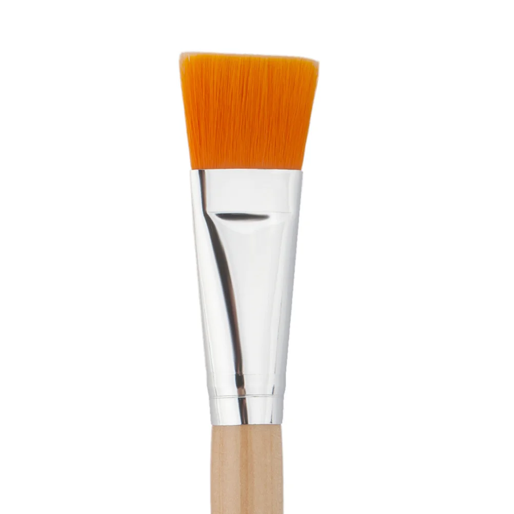 Brosse pour masque Facial, manche en bois, applicateur de maquillage réutilisable pour masque de boue, Lotion pour le corps, outil hygiénique facile à nettoyer, 2 pièces