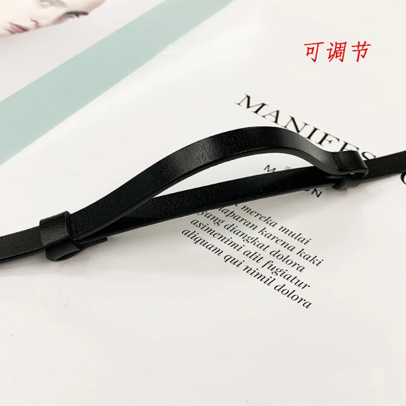 Designer Belts For Women High Quality Luxury Brand Genuine Leather Long Thin Corset Waistband Waist Adjustable Dress Belt