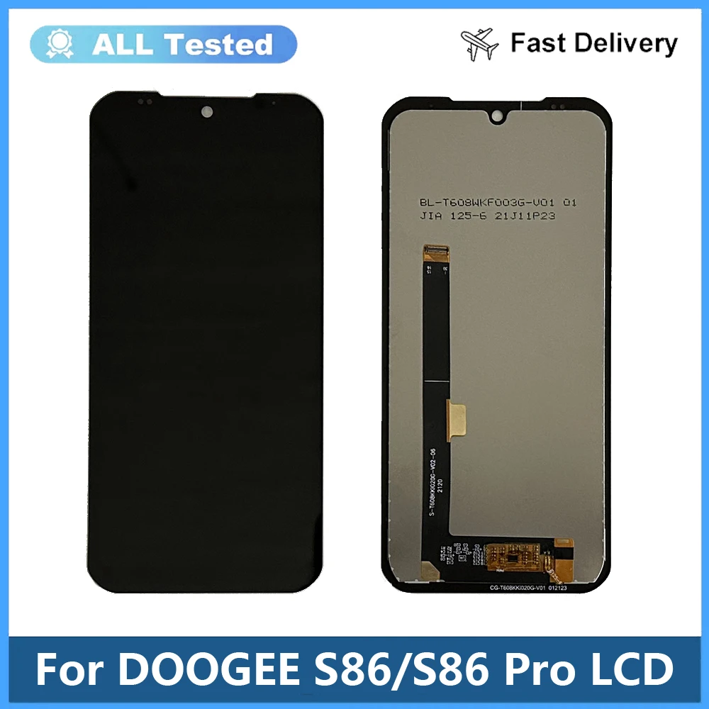 100% Work For DOOGEE S86 / S86 Pro Display LCD + Touch Screen Digitizer Replacement For Doogee S 86 Pro LCD Screen + Glue