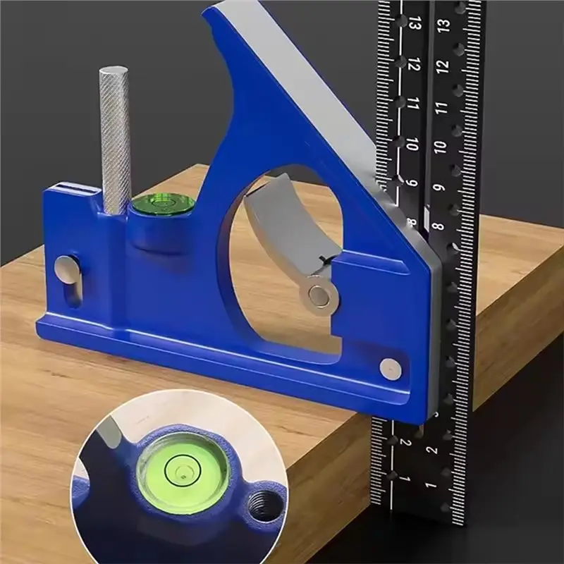 【THANKSGIVING DAY】Woodworking For Precise 45/90 Degree Right Angle Ruler Multi-Functional DIY Tool