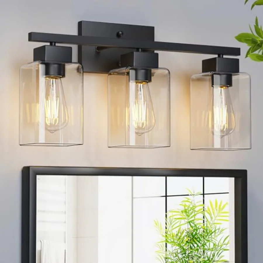 

Bathroom Light Fixtures, Modern Vanity Lights, Bathroom Lighting Fixtures Over Mirror, Square Design Farmhouse Wall Sconces wit