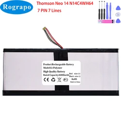 New 7.6V 6000mAh Thomson Neo 14 N14C4WH64 WTL 45100130P Notebook Laptop Battery 7 PIN 7 Wire Plug