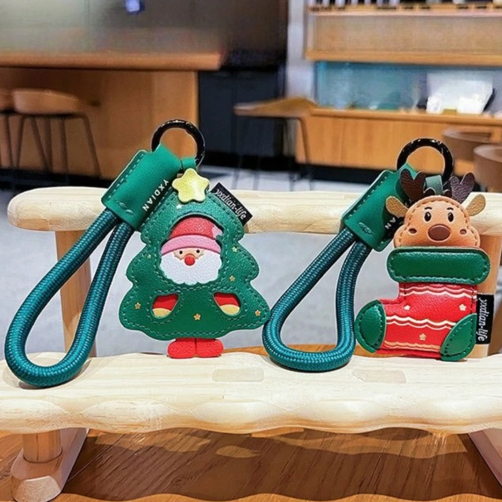 Weihnachtsmann-Schlüsselanhänger, Weihnachtsgeschenk, Strumpffüller für Kinder und Erwachsene, süßer Schlüsselanhänger für Rucksack, Gepäck, Urlaubsdekoration