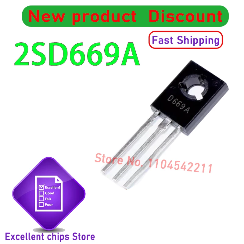 2SD669A TO-126F 2SB649A 2SD669 D669A D669 TO-126 Audio Power Transistor 10Pcs/Lot