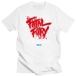 Koszulka dla dorosłych T-Shirt koszulka Oversized nastolatka bawełniana Fatal Fury Neo Geo wektor Logo krótkie rękawy odzież Basic T-shirt