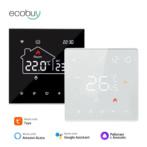 Tuya Smart Wifi Termostato da pavimento Termostato Tuya Termostato Regolatore di temperatura per riscaldamento a pavimento per Google Home Alexa Alice