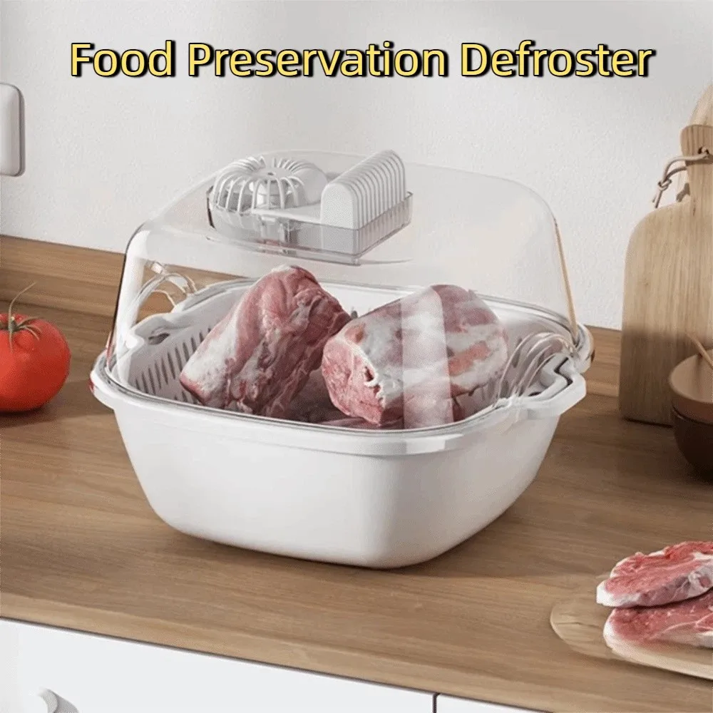 

Ultraviolet Food Preservation Defroster Wireless 4 in 1 Meat Thawing Machine Low Noise Removable Defrosting Box Fruits