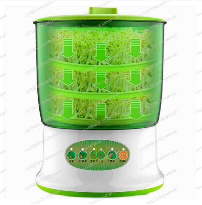 Intelligent Bean Sprouts Maker Thermostat Green Vegetable Seeds Growth Bucket Automatic Electric Sprout Buds Germinator Machine