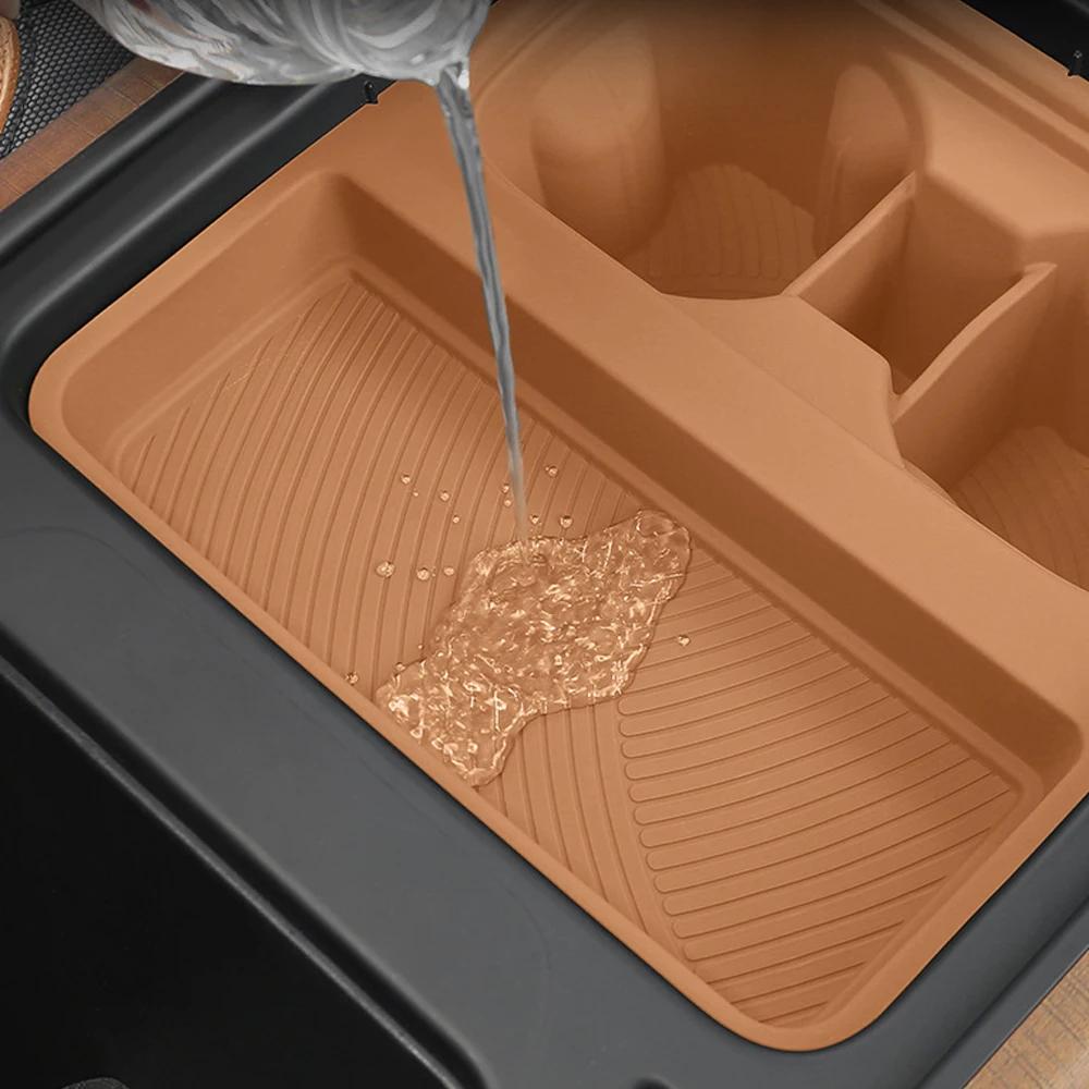 For Land Rover Defender 90/110/130 2022 2023 2024 Central Control Water Cup Holder Mat Silicone Storage Non-slip Pad Interior