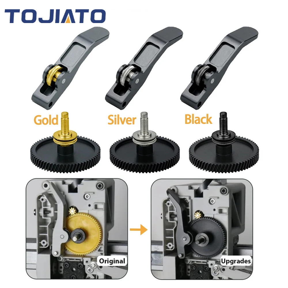 Extruder Gear Assembly for Bambu Lab A1 Nanocoated Hardened Steel Extrusion Head Gear For Bambulab A1 Mini 3D Printer Parts