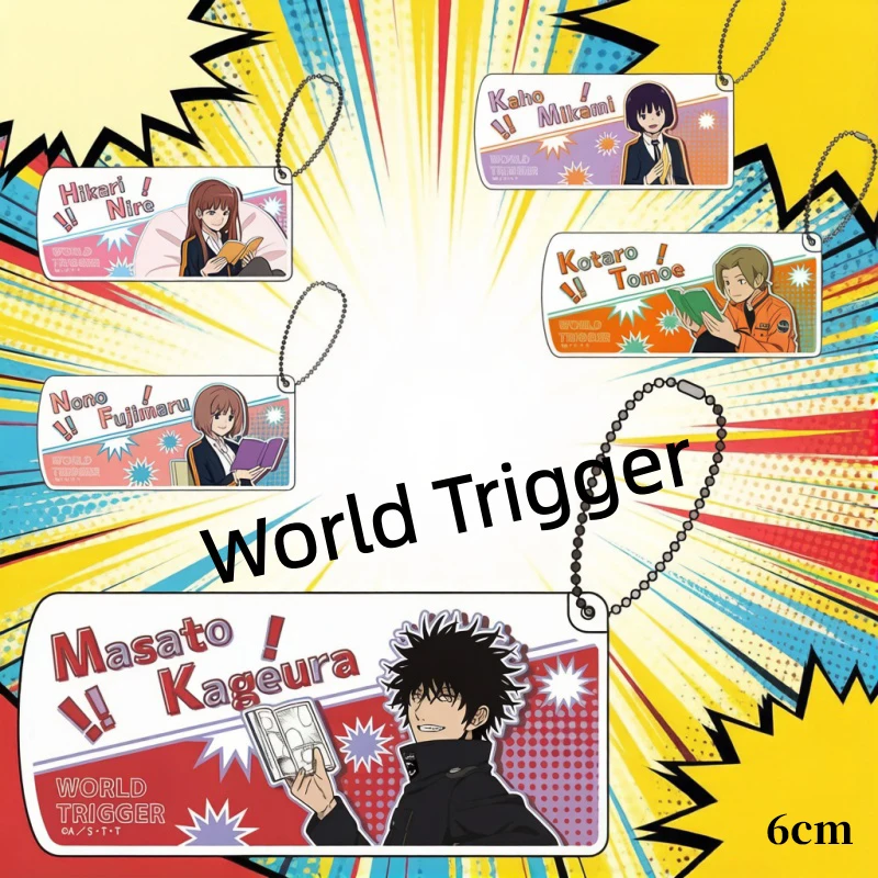 

New product Anime World Trigger Acrylic Keychain Decoration Backpack Pendant Valentine's Day Gift Toys 6cm