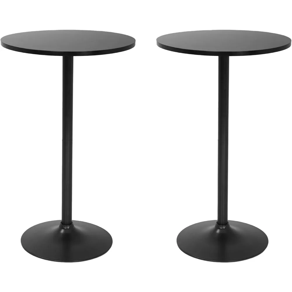 

Modern Bar Table, Round Pub Tables High Top Bar Tables with Solid Top & Sturdy Metal Base, Cocktail Table for Bistro, Home, Kitc
