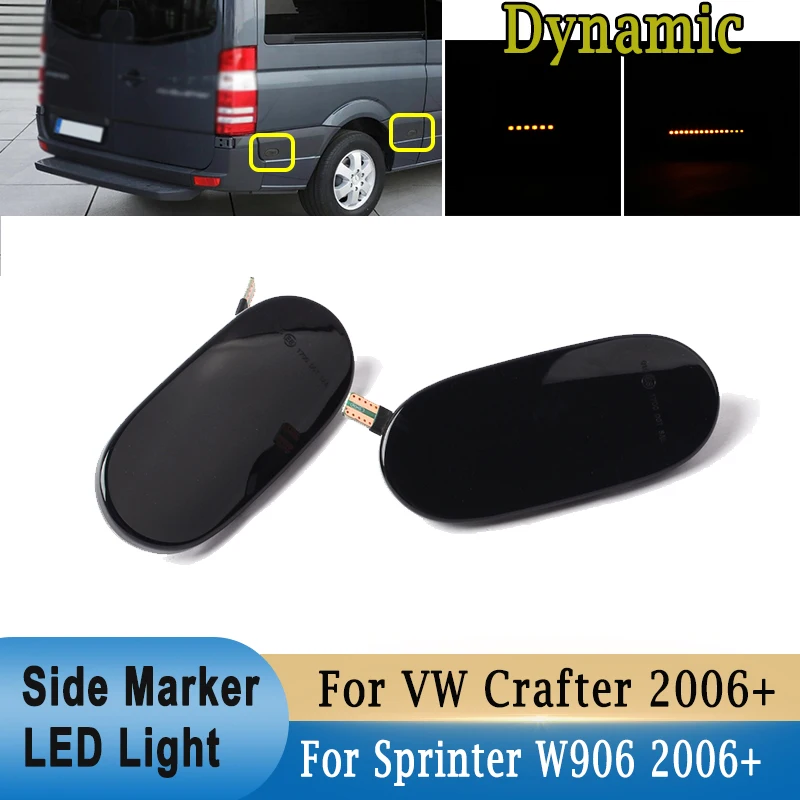 

LED Side Marker Lamps for Mercedes-Benz Sprinter W906 2006-2018 Side Fender Signal Clearance Lights for Volkswagen Crafter 2E 2F