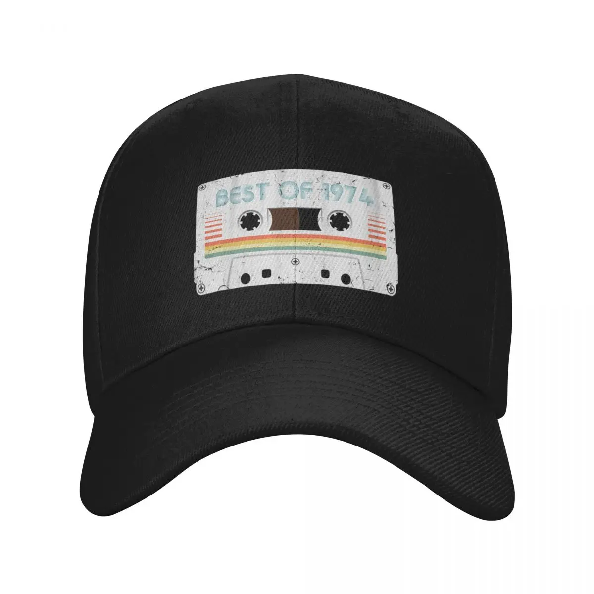 

50th Birthday Best of 1974 Cassette Tape Vintage for Gift Baseball Cap Sunscreen Hip Hop Rugby Golf Men Women's