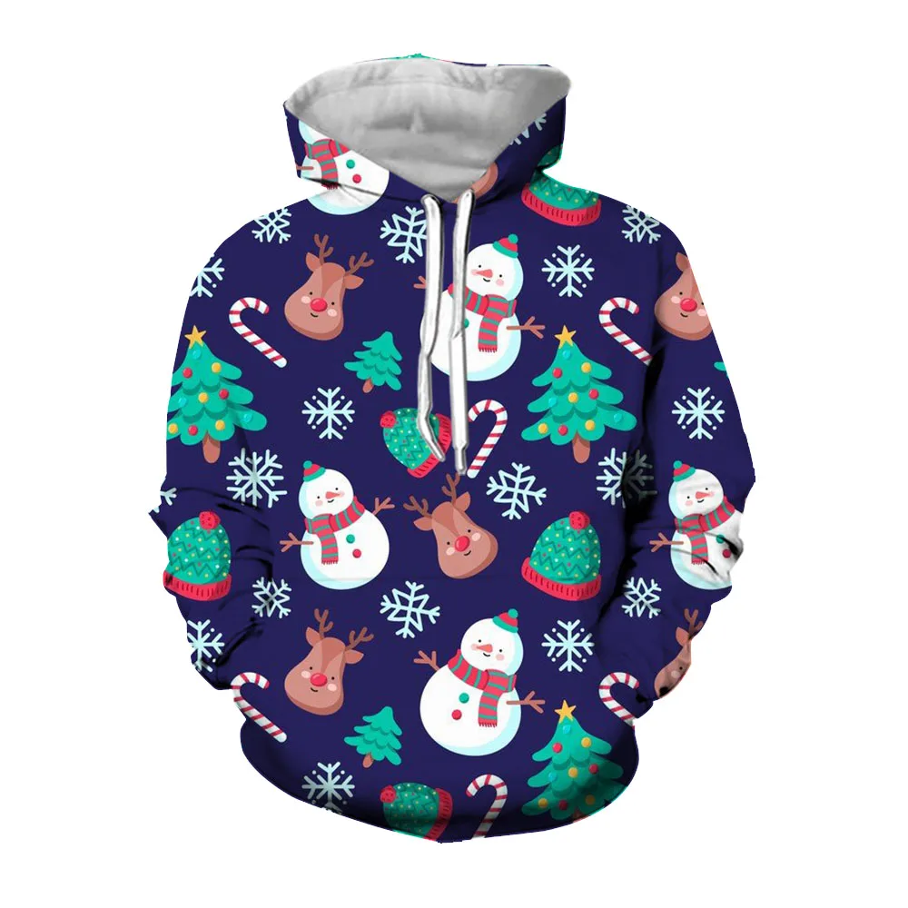 

Jumeast 3D Christmas Printed Santa Snowman Men Hoodies Kawaii Unisex Hoody Baggy Long Sleeve Top Harajuku Fashion Clothing Coats