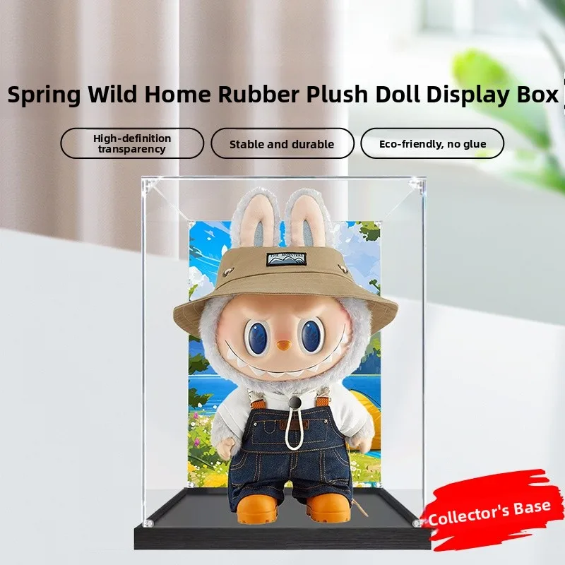 Acryl vitrine voor beeldjes Stofdicht Bubble Monster Labubu de MONSTERS Spring Wild thuis Cartoon Anime Props