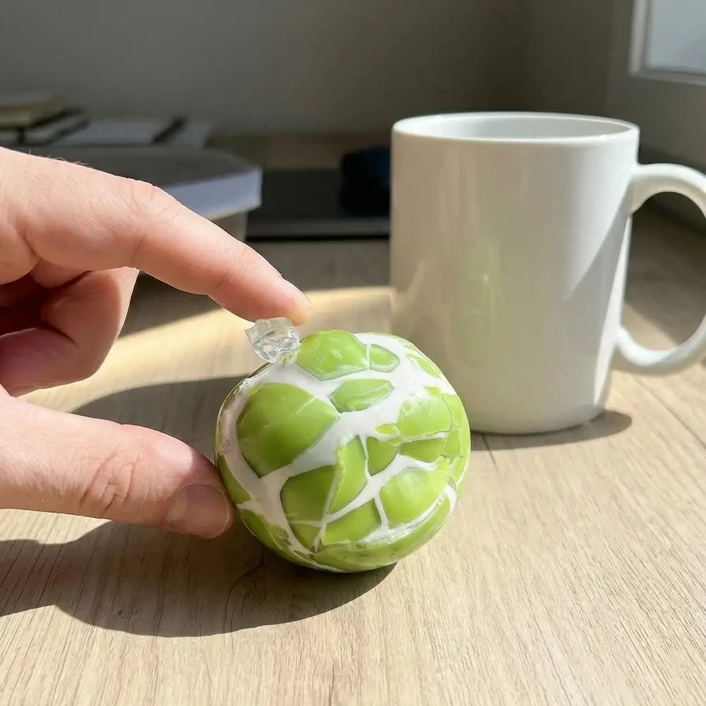 Matcha Mint Chocolate Handmade Squeeze Sensory Fidget Toy Anti-Stress Cracking Wax Ball Soft Decompression 1pcs