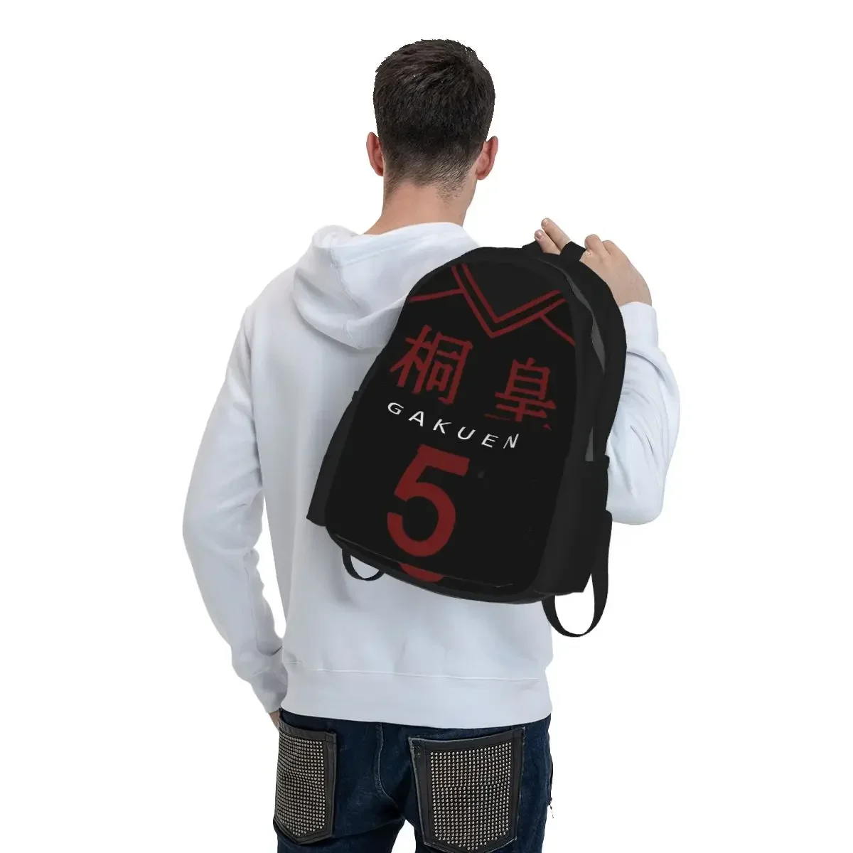 Basketball Kuroko No Basket Anime Student Backpack School Bag Hiking Travel Daypack for Men Women Bookbag Shoulder Bags