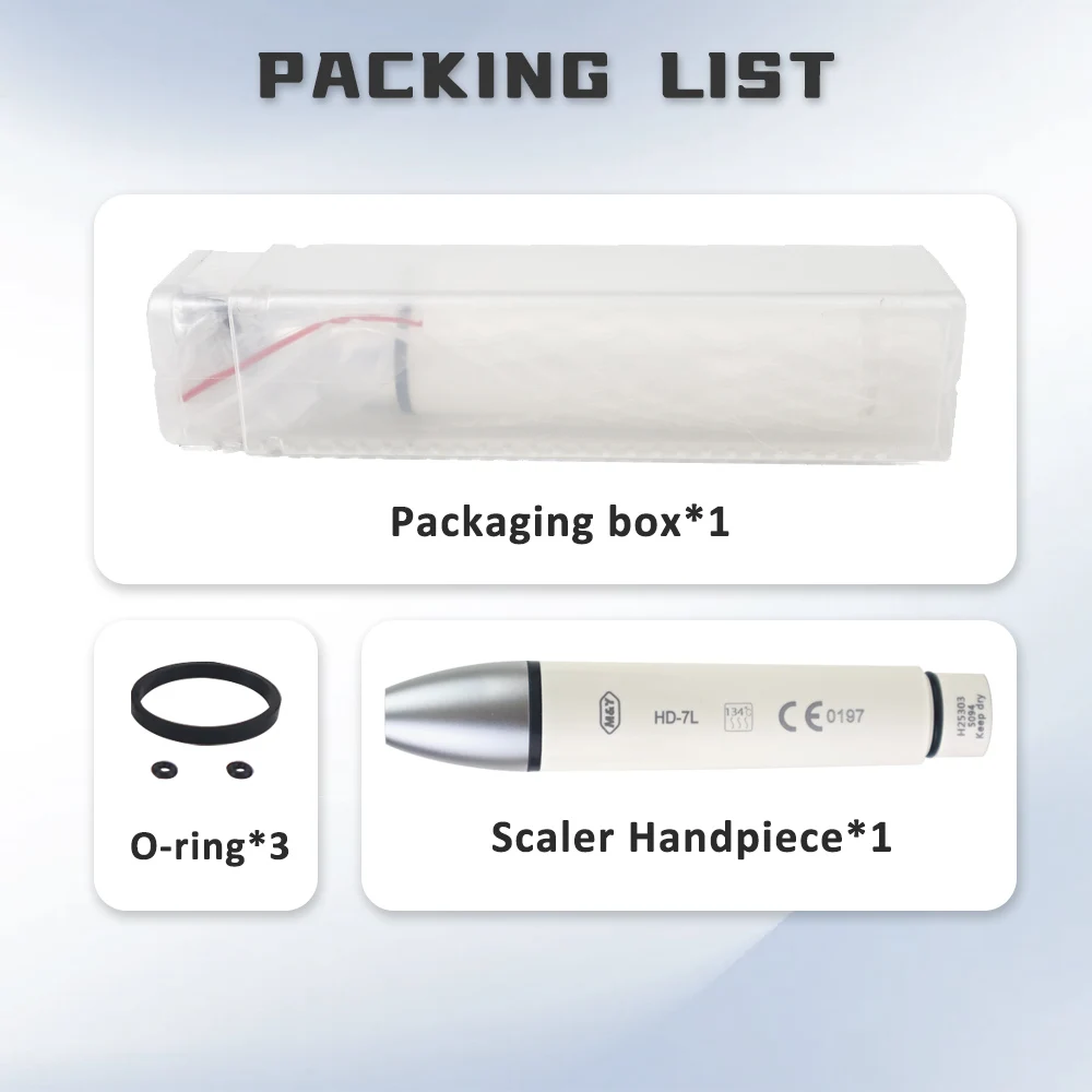 Metal Dental Ultrasonic Scaler Handpiece HD-7L Detachable Piezo Scaler Handpiece Ultrasonic Piezon Scaling Teeth whitening Tools