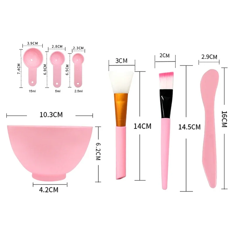 7 pçs/set conjunto facial máscara tigela de mistura conjunto meninas cuidados com a pele facial máscara kit ferramenta mistura suprimentos beleza máscara tigela colher cuidados com a pele