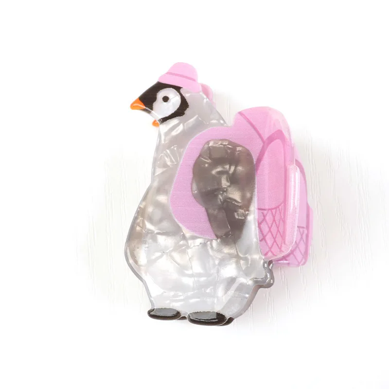 1 قطعة سلسلة حيوانات جديدة مخلب كليب أرنب عيد الفصح مخلب كليب السنجاب الاكريليك مشبك شعر مشبك مخلب لطيف وبسيط #3