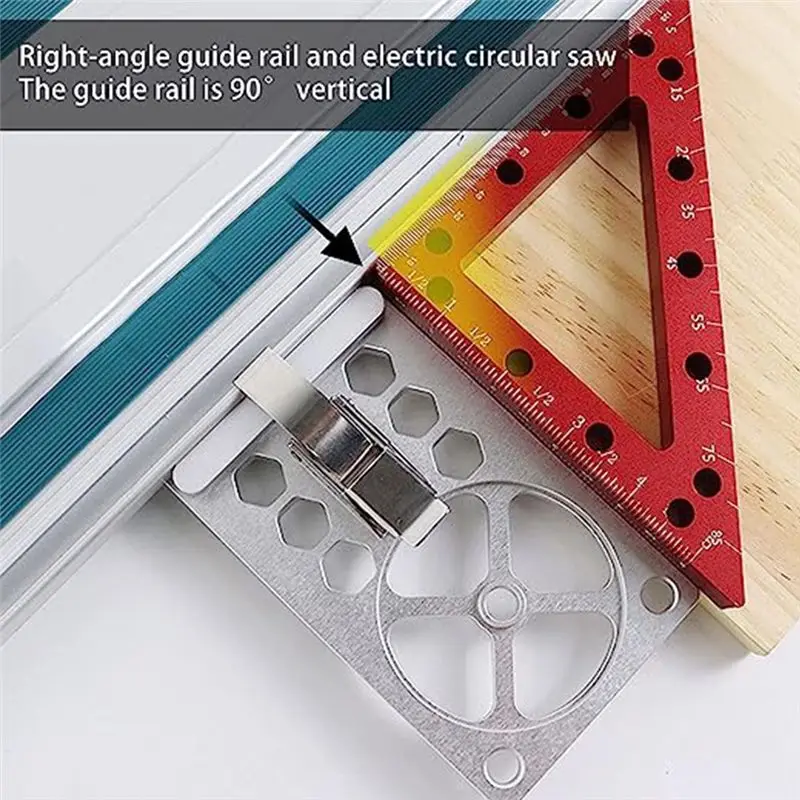 1 PCS Woodworking Guide Rail Electric Circular Saw Rail Engraving Machine Silver-AT64