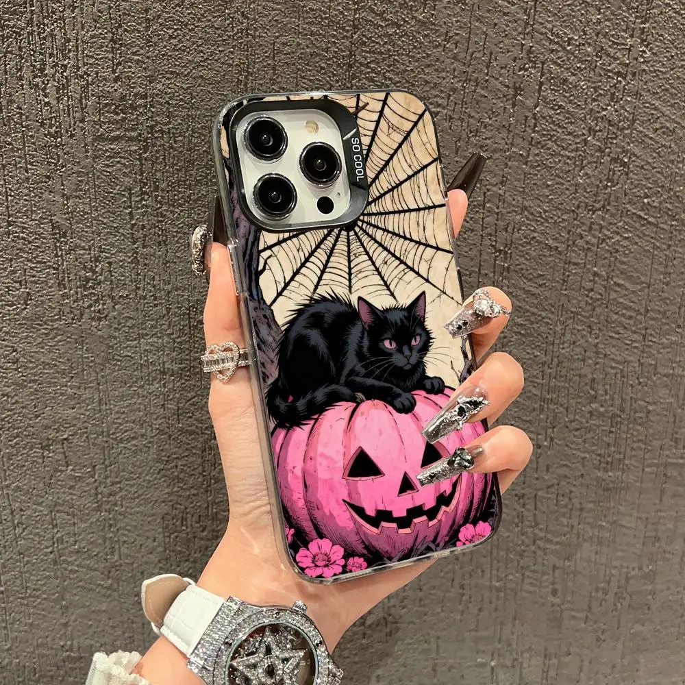 

Cat pumpkin patterns Phone Case case for iPhone17 16 15 14 13 12 11 Pro/ Max/Plus shock-proof rear cover anti-fingerprint