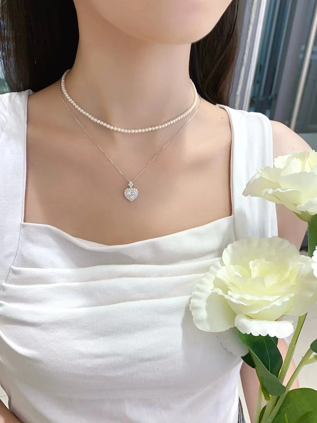 IGI Lab Grow Diamond Coussins Necklace, Pendentif en or 18 carats, 0,5 ct, Cadeau personnalisé pour la fête des Léons, Vente en gros d'usine, Mode