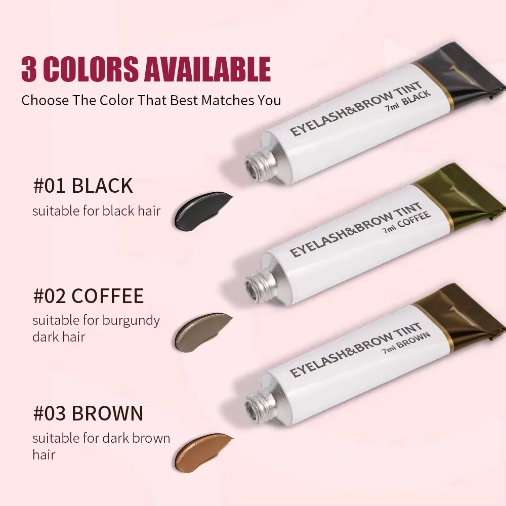Eyebrow Eyelash Dye Tint Kit Tattoo Eyebrow Mascara Cream Lasting Eye Brow Tint Liquid Paint Brown Black Color Korea Makeup Tool